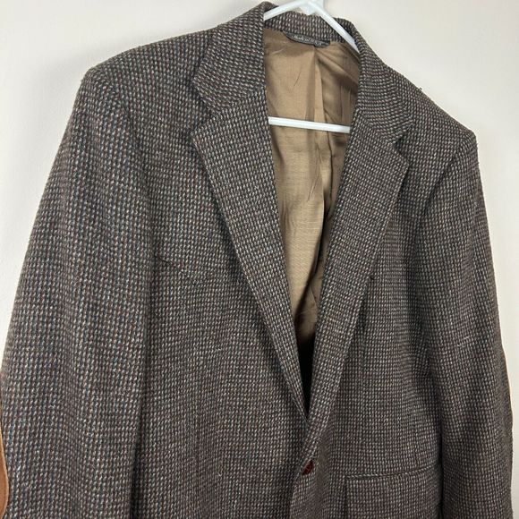 Levis Vintage Western Wear Tweed Wool Elbow Patch Jacket Sports Coat Sz 40R - Picture 3 of 16